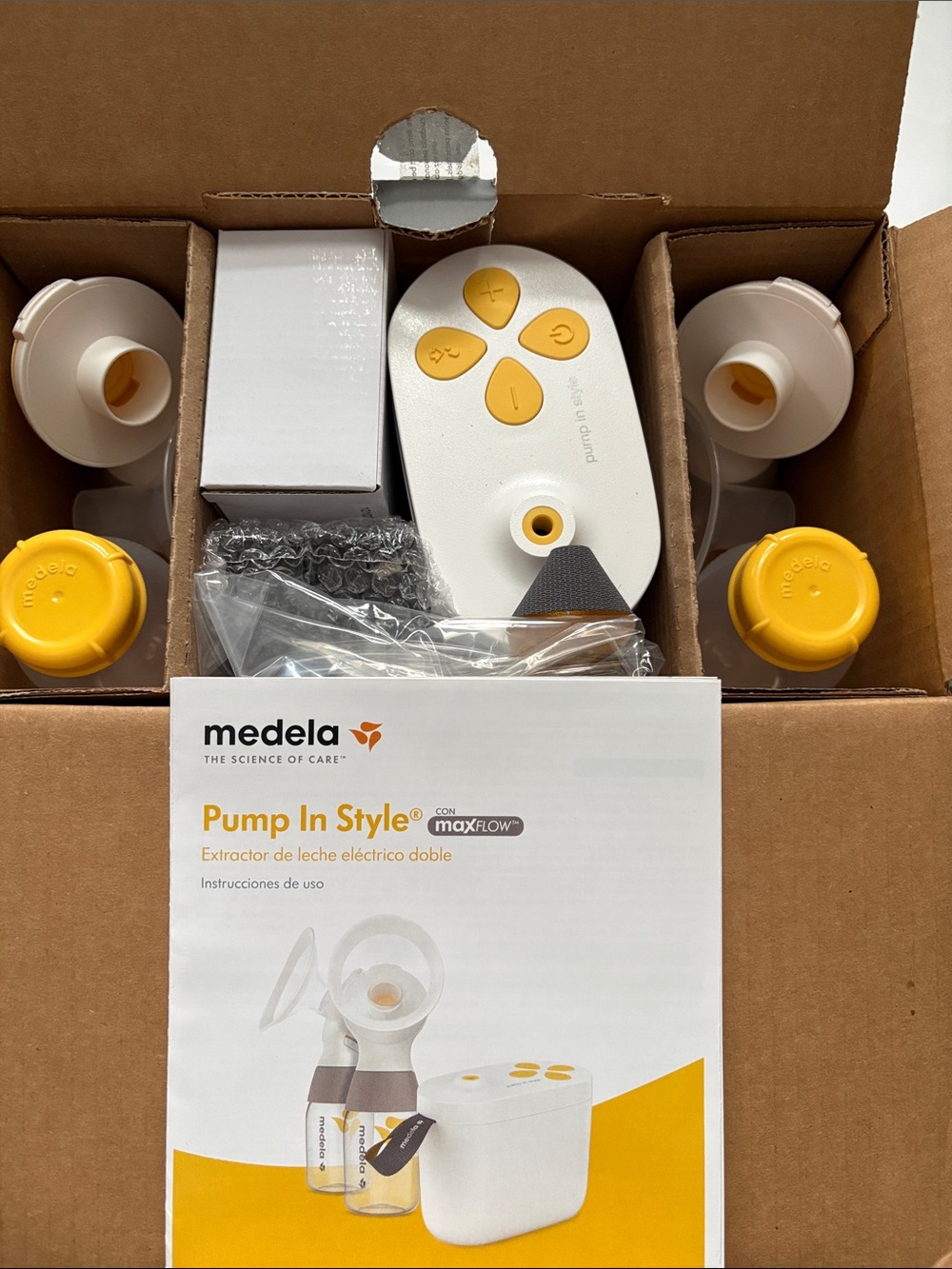 Medela Pump In Style Double Electric Breast Pump in White and Yellow